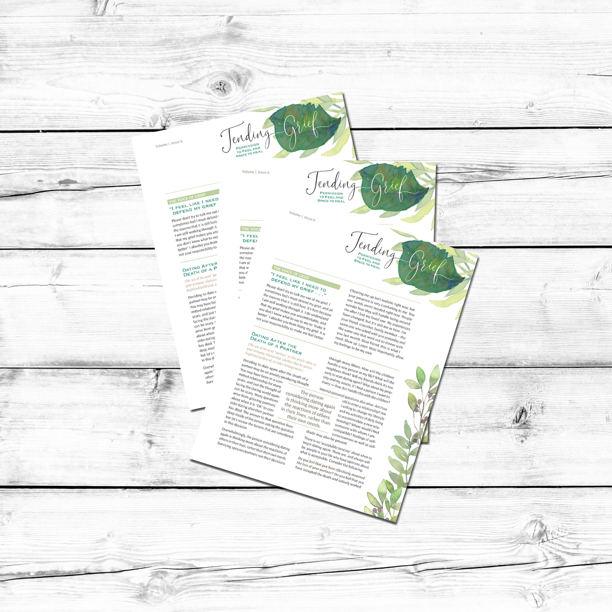 tending grief newsletter