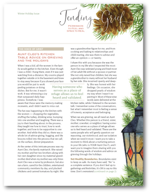 holiday grief newsletter